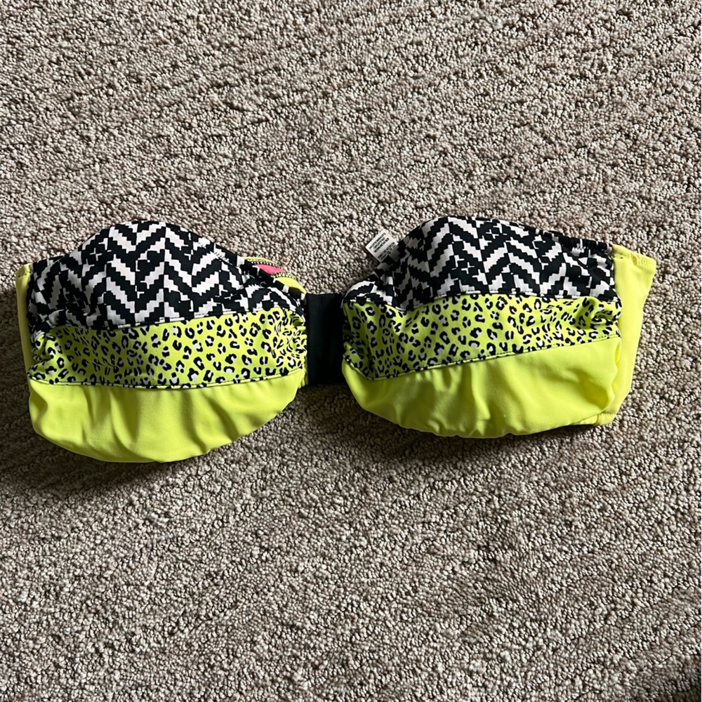 VS Pink Neon Bandeau Swim Top